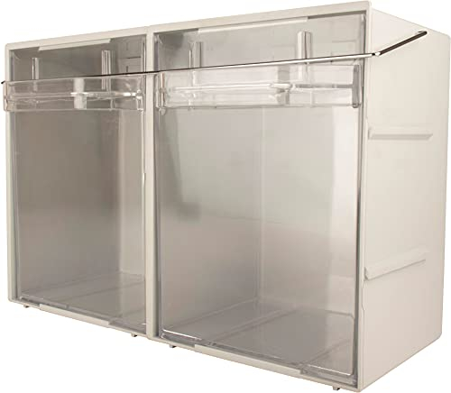 Rhino Tilt Bins RTB4BAR Van Storage with Retaining Locking Bar - Wall Mounted Small Parts Components Boxes. Ideal Clear View Containers for Screws Bolts Nails