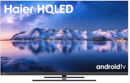 Haier HQLED 4K UHD H65S800UG - 65, Smart TV, HDR 10, Dolby Atmos, Dolby Vision, Android 11, Smart Remote Control, Google Assistant, Bluetooth 5.1, DBX TV, Altavoz Frontal, Peana Central, 2022