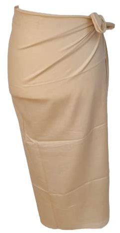Kiran Fashion 100% Cotton Sarong Beach Pool Cover up Light Weight Scarf wrap Summer Holiday (Light Beige)