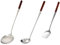 3er Edel Luxus SET für Kazan Kasan Schaumlöffel + Schöpflöffel 50 cm lang + Küchenspatel 43cm Holz-Griff Schaumkelle Suppenkelle