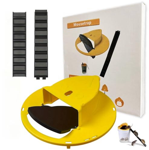 LeKuni 1Pcs Piege a Souris, piege a Rat Vivante en Plastique pour Attraper Plusieurs Souris Simultanément, piège à Souris Utilisation Intérieure et Extérieure, Adapté aux Fûts de 5 Gallons