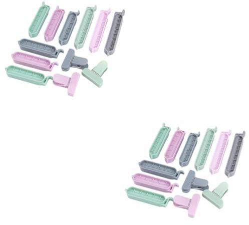 TOPBATHY 24pcs Sealing Clips Food Clip Sealing Bag Snack Bag Material for Home Office Random Color