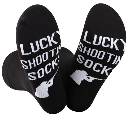 JTOUK Tontauben-Shooter-Geschenk, Schießstand, Geschenk, Skeet, Schießliebhaber, Geschenk, Glücksschießsocken für Schützen, Lucky Shooting Socks EU, One Size Tall