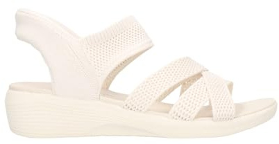 Skechers Women's Summer Cove Breeze By Thong Sandal, Off-White, 4 UK