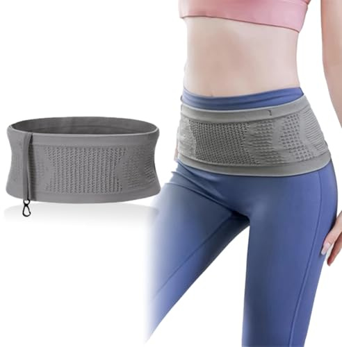 Ceinture Running, Sac de Taille Tricoté Dissimulé Respirant Multifonctionnel, Sac Banane Tricoté de Course Multifonction, Élasticité Portable Ceinture Sport Unisexe avec Clip Clé