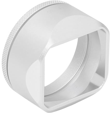 Fyrkantig Motljusskydd Kompatibel för X100VI X100V Kamera, Matt Finish, Aluminiumlegering, Blockera överflödigt Solljus, Förhindra Oavsiktlig Skada, Ströljus och Reflexer (White)