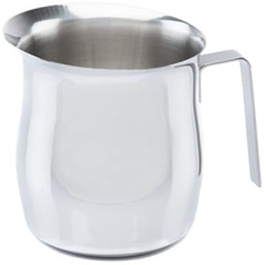 Fackelmann Bollilatte 4 tazze, scalda latte in acciaio, versalatte per cappuccino, bricco latte professionale