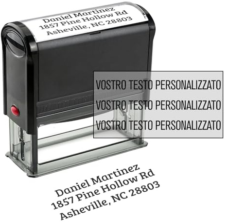 Timbro Personalizzato - Timbri Personalizzati Autoinchiostrante Personalizzato - Timbro Personalizzabile ideale per Aziende, Uffici, Medici, Dottori