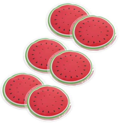 ELAYARD Impacco di Ghiaccio per Occhi 6 Pezzi in Pvc Colore Rosso Funzione Rinfrescante e Lenitiva per Viso e Relax