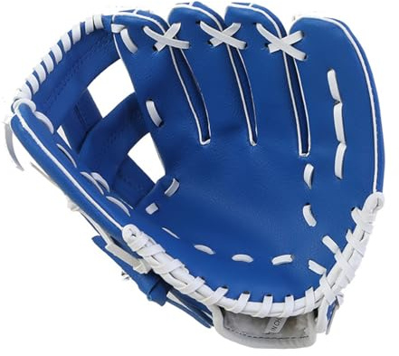 Gant de baseball pour enfants, jeunes adultes, entraînement de softball débutant, main gauche, bandes en cuir tissé flexible, rembourrage en fourrure douce, bretelles réglables, réduction des chocs de