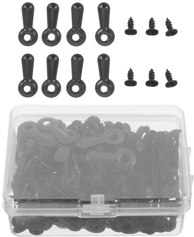 ULTECHNOVO 160 Boutons Rotatifs pour Cadres Photo en Métal Noir avec Design Arqué, Lot de 160 Pièces, Fixation Polyvalente et Antidérapante pour Cadres Photo Muraux la Maison Bureau