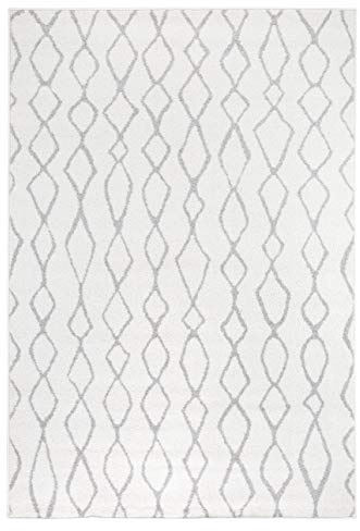 Webteppich Bolonia Ornament-Muster Läufer modern Polypropylen Öko-Tex 100 Teppich in grau, 60 cm x 110 cm