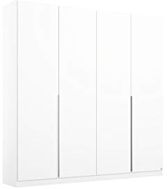 Rauch Möbel Alabama Schrank Kleiderschrank Drehtürenschrank Weiß 4-türig Zubehörpaket Basic 2 Kleiderstangen, 4 Einlegeböden BxHxT 181x229x54 cm