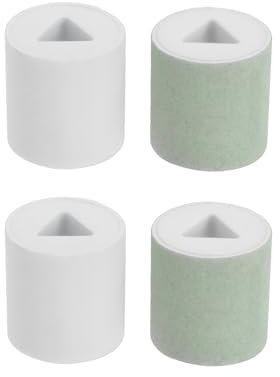 EMSea 4pcs Rouleaux de Tampon de Polisseuse à Ongles Électrique 20.4x19.4mm Rouleaux de Remplacement Recharges Trou Intérieur 0.9x0.8mm EVA Recharges de Lime à Pied Électrique, Vert Blanc