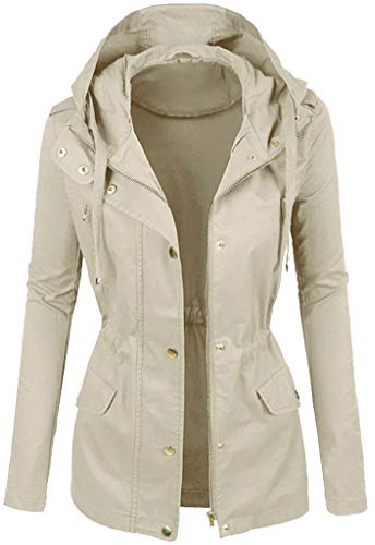 Manteau Parka pour femmes, veste légère à capuche pour printemps et été, manteau d'extérieur, veste 100% coton