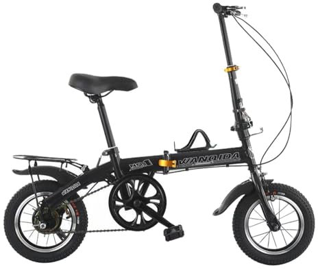 Kcolic 12/14 Zoll Leichtmetall Klapprad, Single Speed Scheibenbremse Schnellklappsystem, Für Sportliches Pendeln Im Freien, 200 Kg Gewichtskapazität B,12in