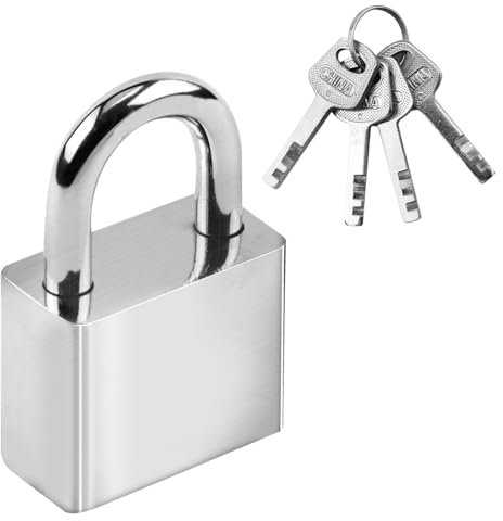 Lucchetto resistente con chiavi, lucchetto resistente alle intemperie, Lucchetto Resistente alle Intemperie con Chiavi - per magazzino, garage, giardino, capannone, 40 mm