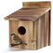 LUFEIS Outdoor Hanging Bird House, Bird Houses for Garden, Bird Nesting Box, Wooden Bird House for Mockingbirds, Hummingbirds, Bluebird, Cardinals, Parrots, Blue Tits