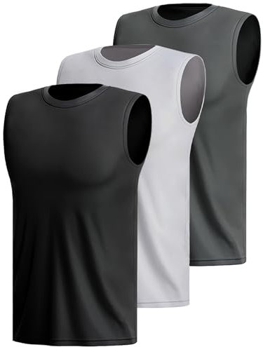 3 Or 5er Pack Sport Tank Top Herren äRmellos Shirt Fitness Achselshirt Schnelltrocknend Muskelshirt Atmungsaktiv Laufshirt Tanktop Gym Funktionsshirt Sleeveless Sportshirt Westen Multipack L
