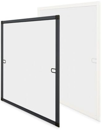 Cadre Moustiquaire Fenêtre Aluminium - sans perçage - Recoupable -Amovible (Gris Anthracite, 130 x 150 cm)