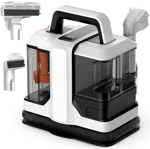 GXGSDM 750W Carpet Cleaner Machine, Handheld Cleaning Machine, Double Water Tank Large Capacity, With Two Brush Heads, Quick Cleaning, Used For Home, Car Interior Cleaning