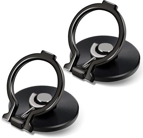 aceyoon 2 Pezzi Anello Supporto per Telefono, Girevole a 360° e Pieghevole Pulsante per Tenere lo Smartphone Autoadesivo Anello Porta Cellulare per iPhone, per Galaxy, per Huawei