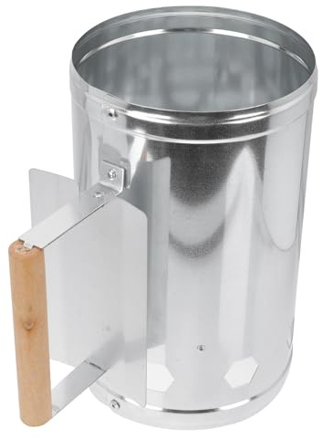 Lurrose Accenditore Rapido per Barbecue a Carbone Secchio Ventilato, Pannello Isolante Termico e Rinforzo a Vite Resistente, per Campeggio, Picnic e attività all’Aperto