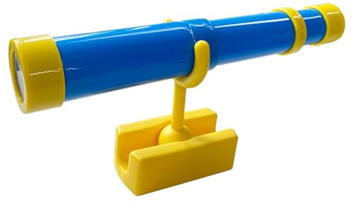 Temeemeg Telescope Children Children's Telescope Foldable Plastic Monocular Play Tower For Kids – Sky Blue Adjustable Toy For Outdoor Playground Adventures