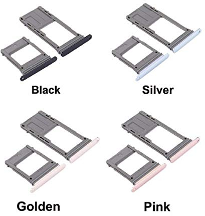 Soporte adaptador ranura para tarjeta Nano SIM 1 Trany Carro porta tarjeta SIM 2 + compartimento de memoria micro SD compatible para Samsung Galaxy A5 2017 A520F A520 SM-A520 (negro)