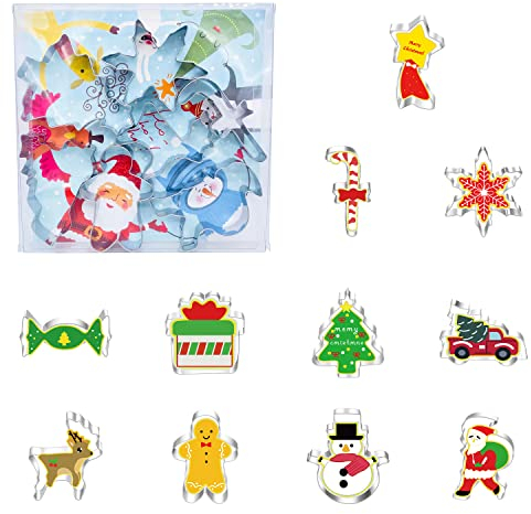 Yealoo 11 Stück Keksausstecher Plätzchen Ausstecher Weihnachten Ausstechformen Plätzchenausstecher Set
