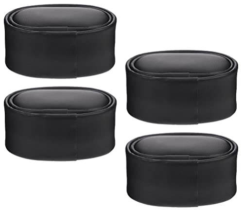 VILLCASE Uhrenkissen, 4 Stück Kleines Uhrenkissen PU & Schwamm Uhrenbeweger Kissen Ovale Uhr Kissen Schwarze Kissen für Uhrengehäuse
