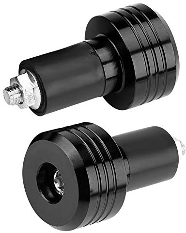Extremos del Manillar de La Motocicleta, 22 Mm Universal Aluminio Manija Bar End Plugs Caps Reemplazo Slider Caps Weight Plugs(Negro)