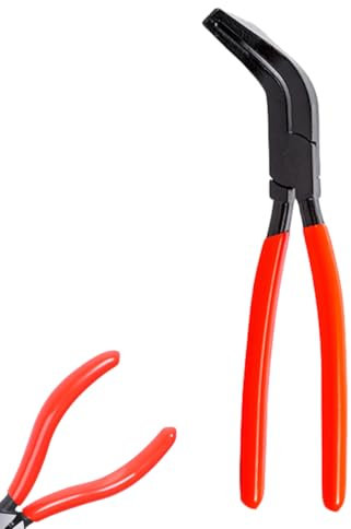 Alicates de Plegado 45°, Alicates Plegables,Alicates para Doblar Chapa,de Doblado con Mango Antideslizante,Dobladora de Chapa Metálica,Alicates de Doblado, Ancho de Boca de 22 mm,Color Rojo