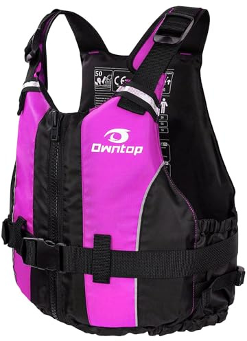 Owntop Buoyancy Aids Adults, Foam Buoyancy Vest Jacket with Crotch Strap Inner Pocket Unisex for Paddleboarding Kayaking Sup Fishing - Pink XL/XXL