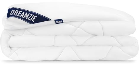 Dreamzie Couette Été 220x240 en Microfibre, Édredon 220x240 cm pour Lit 160x200 cm, Légère et Chaude avec Garnissage 150g/m², Certifiée Oeko-TEX