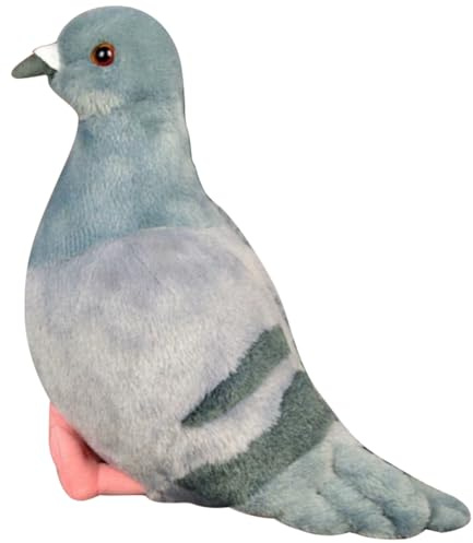 QWEPU Pigeon Peluche 20 CM, Gris, Jouet Peluche à Collectionner, Décoration en Peluche Rempli de Coton, Animal Peluche Jouet Cadeau d'anniversaire