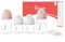 Hararum Set Cadeau Biberons en verre pour Nouveau-nés, 0-6 mois, 80 ml & 160 ml, Tétines a débit très lent (SS) et Débit lent (S), Anti-colique, Lot de 4 - Blanc & Rose