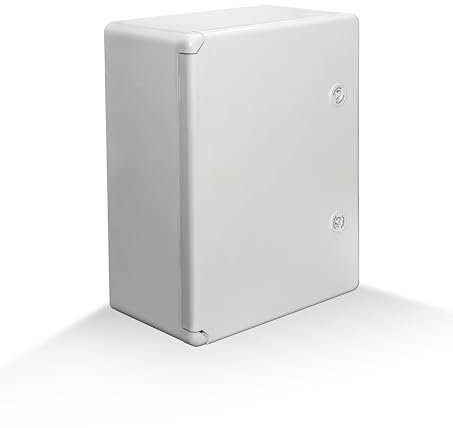 BX304017LG Schaltschrank 300 x 400 x 170 mm Verteilerkasten IP65 ABS Lichtgrau verzinkter Montageplatte Verriegelung Tür mit umlaufender Dichtung Gehäuse Leergehäuse Solar leer Schrank AS