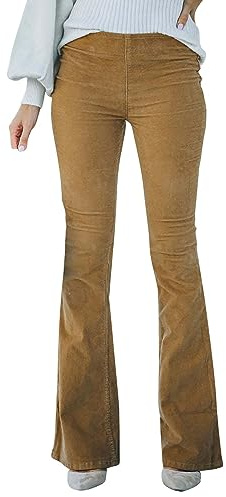 Slagbyxor, damjeans, hög midja, manchesterbyxor, bootcut, jeansbyxor, stretch, flare, fritidsbyxor, magkontroll, Corduroy-byxor, vida ben, eleganta skurna byxor, bekväma tygbyxor, joggingbyxor, höst