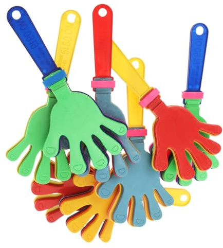 TOPPERFUN Aplaudidores de Mano de Plástico Mini, 8 Piezas Coloridas, Tamaño Pequeño sin Sonrisa, Ruido para Fiestas Navideñas, Eventos Deportivos y Celebraciones Familiares