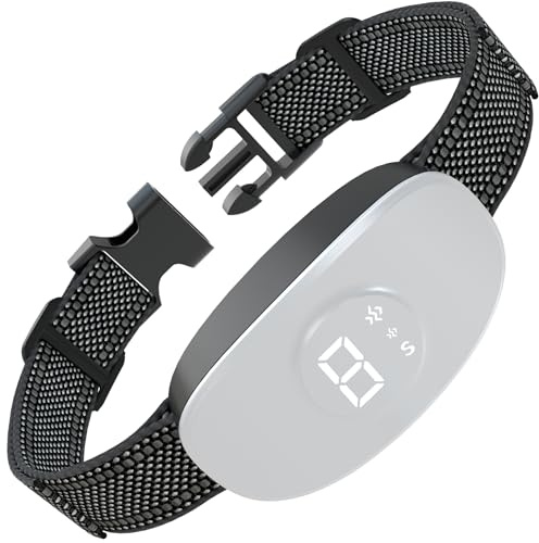 Meloive Collar Antiladridos para Perros, Collar Vibración con 8 Niveles de Sensibilidad Ajustables, 4 Modos de Vibración/Fuerte Vibración/Sonido, Resistencia al Agua y Recargable, Blanco