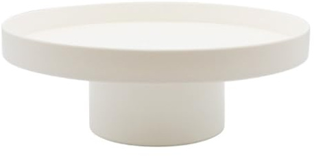 Vassoio decorativo organizer per frutta, profumi, cosmetici, vassoio portaoggetti da scrivania, semplice piatto (bianco L)