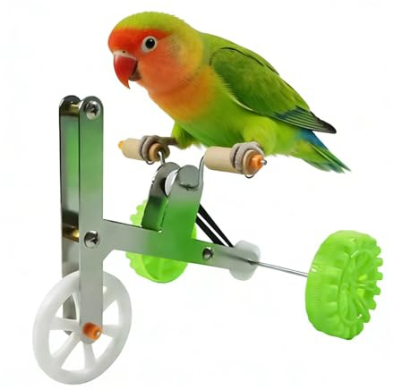Juguetes para Periquitos Y Aves Domésticas - Bicicleta Interactiva Recurso De Truco para Mesa | Juguetes para Periquitos,para Mascotas como Cacatúas, Loros Africanos, Cotorras Y Ninfas