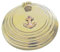 linoows Klapp-Aschenbecher gerillter Rand, Marine Wind-Ascher, Messing 6 cm6 cm