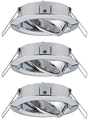 Paulmann 92488 Einbauleuchte Choose Spot schwenkbar max. 3x10W Deckeneinbaustrahler Chrom Einbaulampe ohne Leuchtmittel Alu