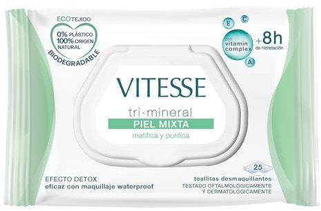 Vitesse Tri-Mineral Mixing Skin Cloths Makeup Remover 25 U Unisex