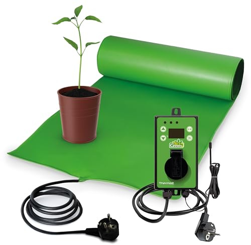 Bio Green Anzuchtbooster Heizmatte mit Digital-Thermostat für Pflanzen | 40 x 65 cm | 42 Watt | wasserdichte Wärmeplatte | Samen & Stecklinge