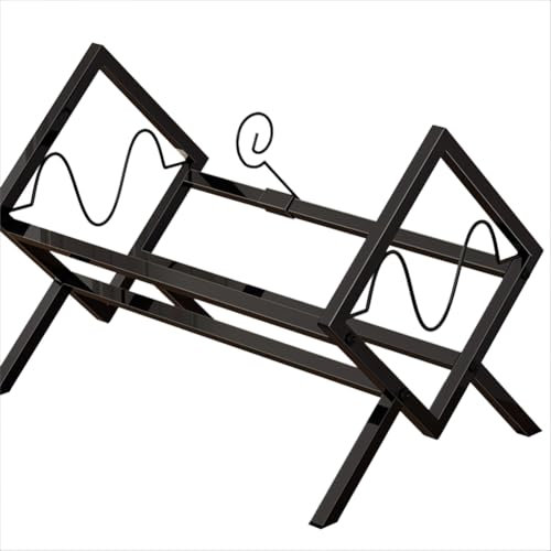 Vocdikficy Portadischi, Portariviste e Libri da Scrivania, Espositore In Metallo, Organizer Multifunzionale per Dischi CD, Portaoggetti