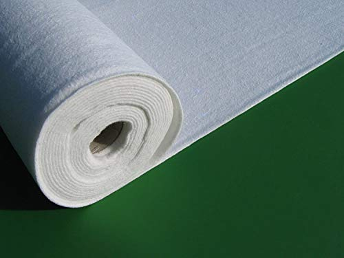 Teichbauzentrum Sankt Julian 20 m² PET Teichvlies 450g/m² Rolle 2 x 10 Meter Schutzvlies Folienschutz Weiß Premium Reißfest Profi Qualität V450