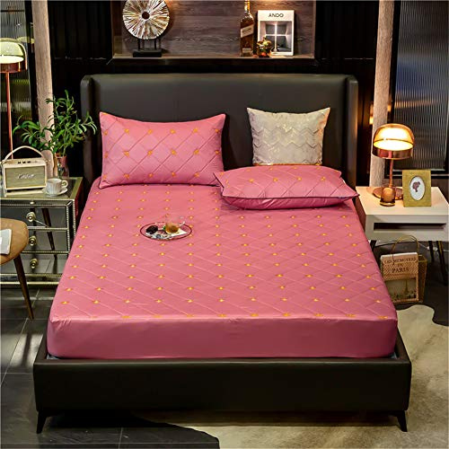 YCDZ Funda Protectora De Colchón, Antialérgica, Transpirable, Antiinsectos Y ácaros, Sin Olor, Apta para Todo Tipo De Camas (Vino Rojo,120x200x20cm)